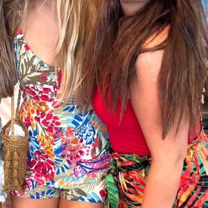 Colorful Floral Romper